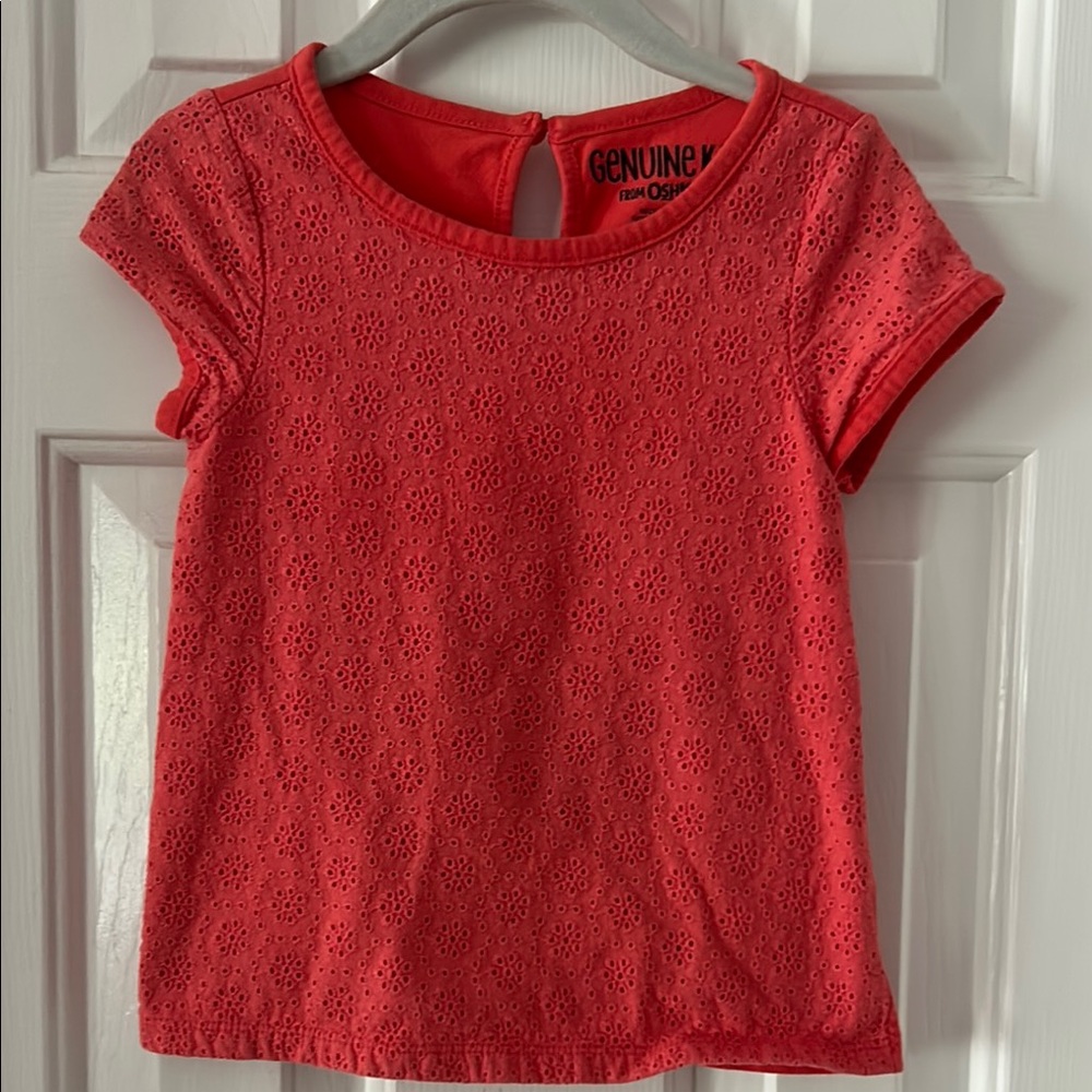 OshKosh B'gosh Red Eyelet Kids Top